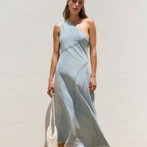 ZARA asymmetric jeans dress